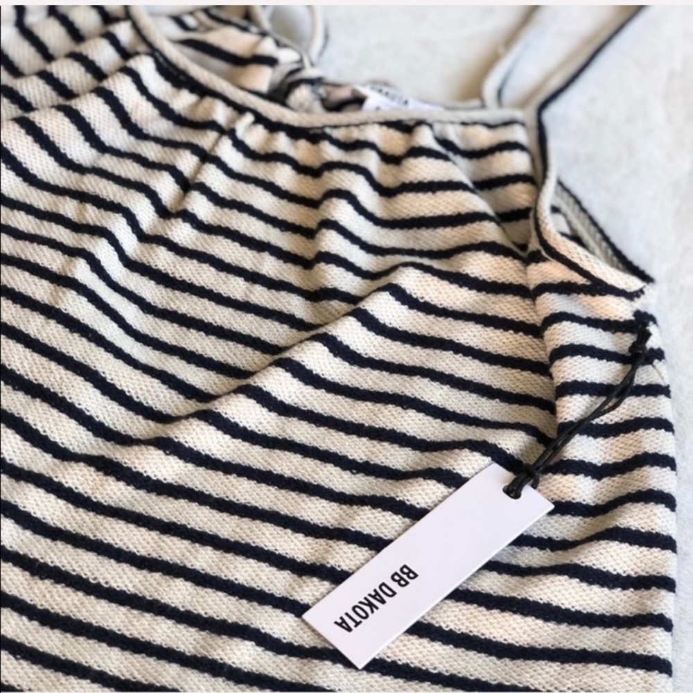BB Dakota Striped French Terry Open Back Tank Top - Picture 4 of 8